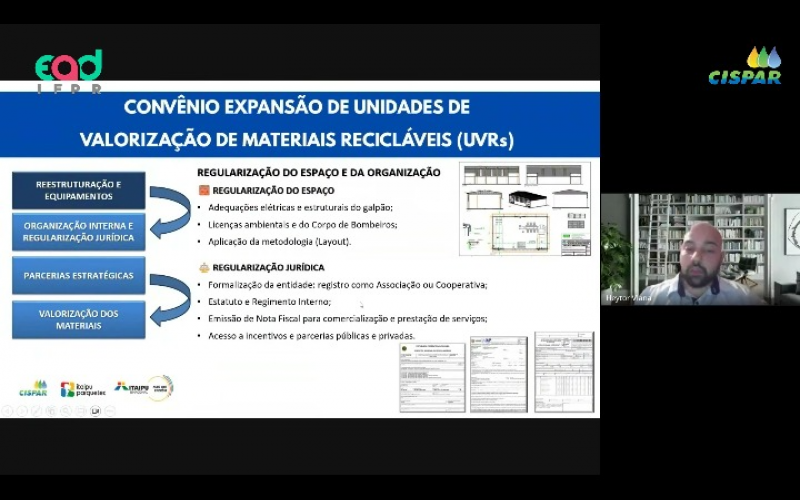 Cispar realiza apresentação para alunos do IFPR sobre saneamento e meio ambiente.